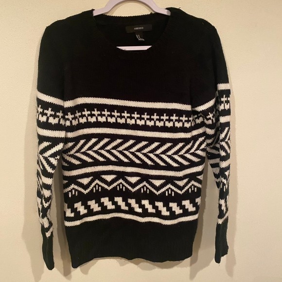 Navy Blue Nordic Holiday‎ Sweater - Picture 1 of 4